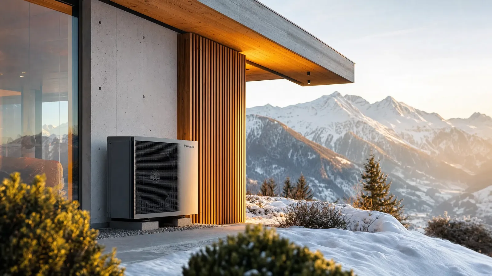 PAC Daikin installée en Suisse